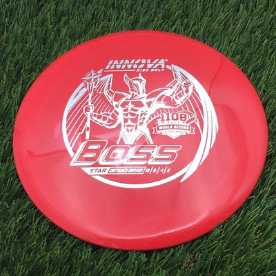 Innova Star Boss with Burst Logo Stock 1108 Feet World Record Stamp- 172.37 Red