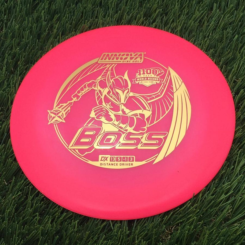Innova DX Boss with 1108 Feet World Record Distance Model Stamp- 133.32 Pink