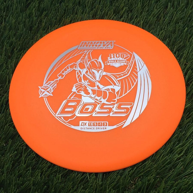 Innova DX Boss with 1108 Feet World Record Distance Model Stamp- 175.44 Orange