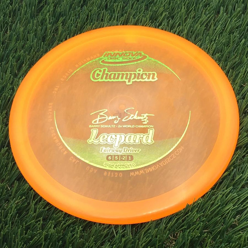 Innova Champion Leopard with Barry Schultz - 2x World Champion Signature Stamp- 166.33 Orange