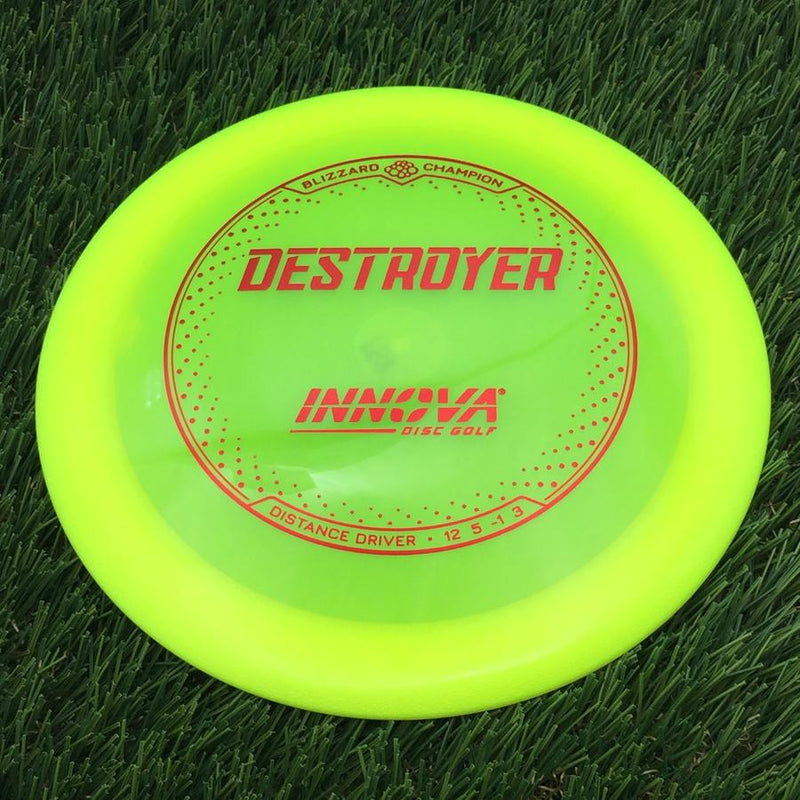Innova Champion Blizzard Destroyer with Burst Logo Stock Stamp- 138.67 Yellow
