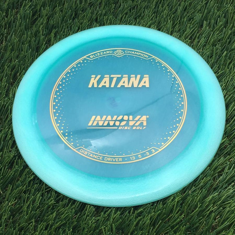 Innova Champion Blizzard Katana with Burst Logo Stock Stamp- 148.1 Blue