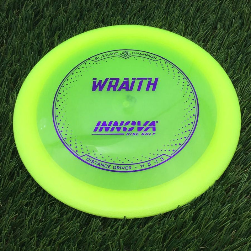 Innova Champion Blizzard Wraith with Burst Logo Stock Stamp- 139.15 Yellow