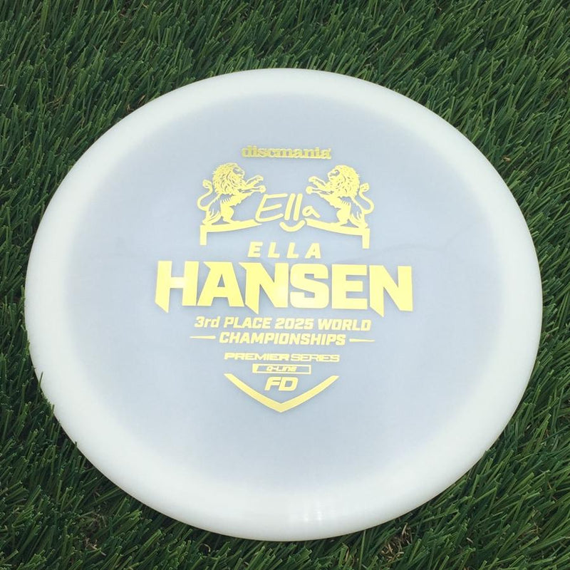 Discmania Q-Line FD with Ella Hansen 3rd Place 2025 World Championships Premier Series Stamp- 175.01 White