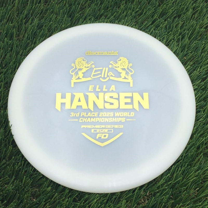 Discmania Q-Line FD with Ella Hansen 3rd Place 2025 World Championships Premier Series Stamp- 174.67 White