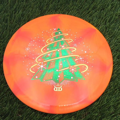 Dynamic Discs Fuzion-X Burst Maverick with 2025 Holiday Symmetry Spruce Stamp- 176.27 Orange