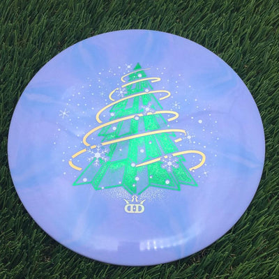 Dynamic Discs Fuzion-X Burst Maverick with 2025 Holiday Symmetry Spruce Stamp- 175.72 Blue