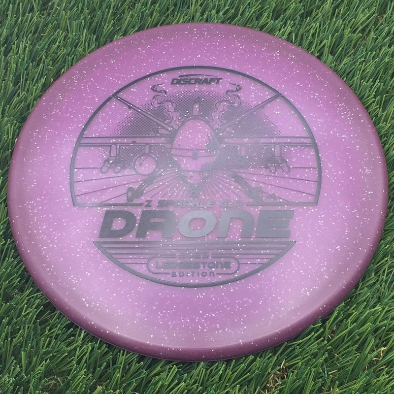 Discraft Elite Z Sparkle Glow Drone with 2023 Ledgestone Edition - Wave 2 Stamp- 180 Purple