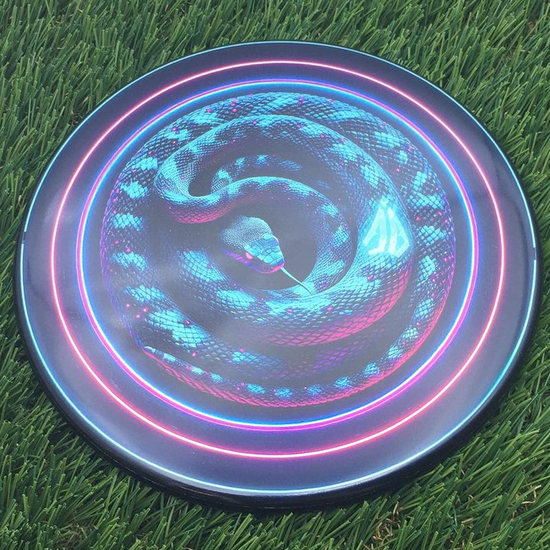 Discraft ESP Zone with Foil Foil SuperColor Coiled Snake with AB Logo Stamp- 174 Black