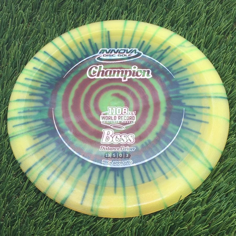 Innova Champion I-Dye Boss with 1108 Feet World Record Distance Model Stamp- 172.77 Dyed