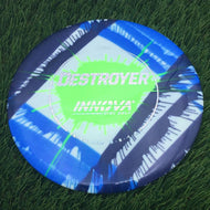 Innova Star I-Dye Destroyer with Burst Logo Stock Stamp - 171.3g - Blue and black lines and yellow burst Dyed - Blue and black lines and yellow burst Dyed / 171.28g