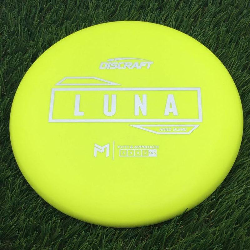 Discraft Putter Line Hard Luna with PM Logo Stock Stamp Stamp- 174.15 Yellow
