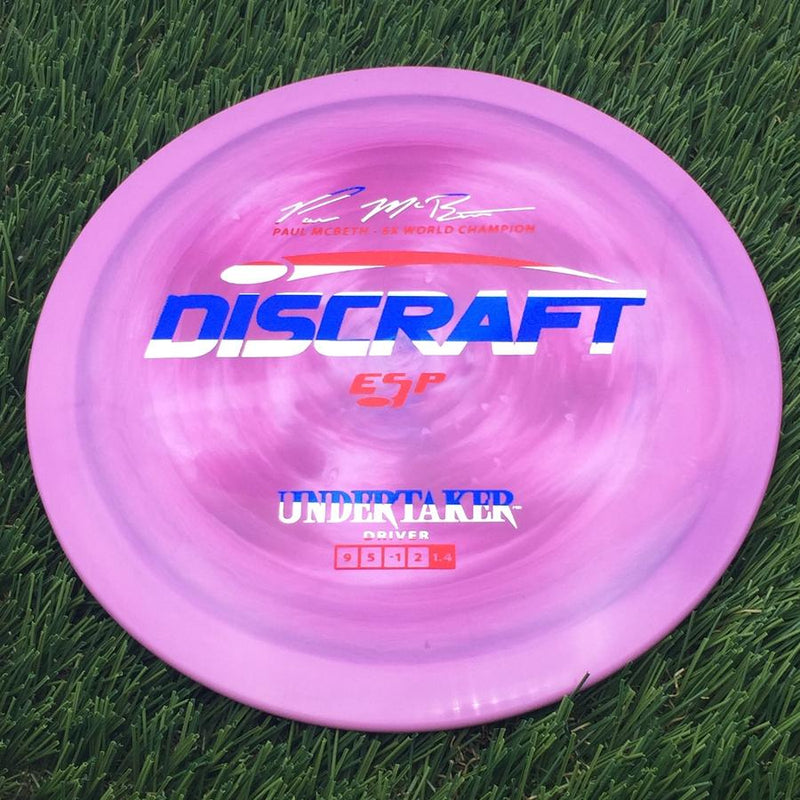 Discraft ESP Undertaker with Paul McBeth - 6x World Champion Signature Stamp- 173.81 Purple