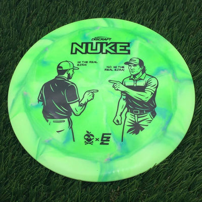 Discraft ESP Swirl Nuke with Ezra vs Ezra - I'm the Real Ezra Stamp- 176.39 Green