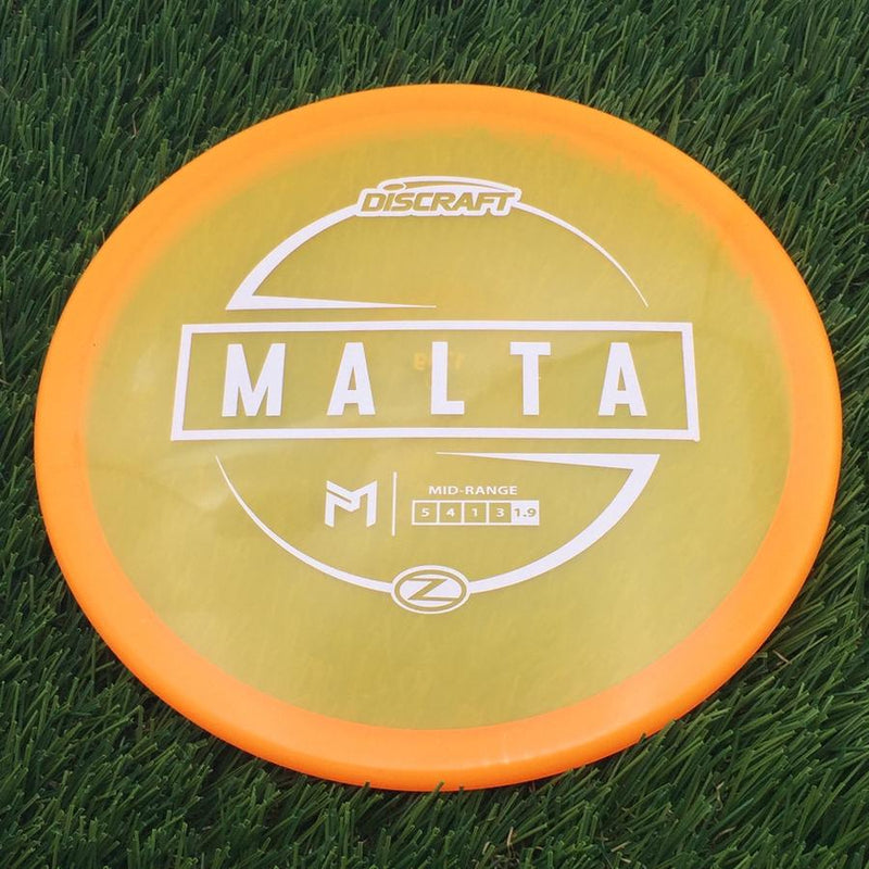 Discraft Big Z Collection Malta with Big Z Stock Stamp with Inside Rim Embossed PM Paul McBeth Stamp- 176.03 Orange
