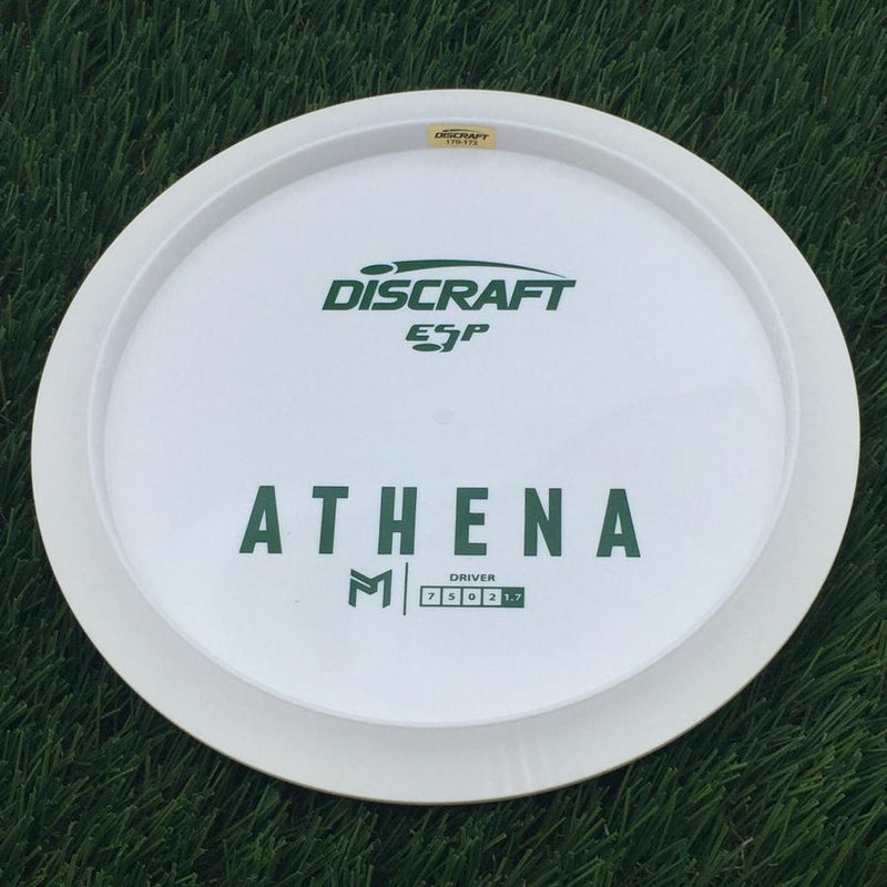 Discraft ESP Athena with Dye Line Blank Top Bottom Stamp- 173.06 White