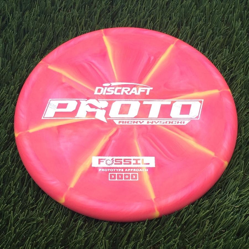Discraft Crazy Tough CT Swirl Fossil with Proto Ricky Wysocki - Prototype Approach Stamp- 175.34 Pink