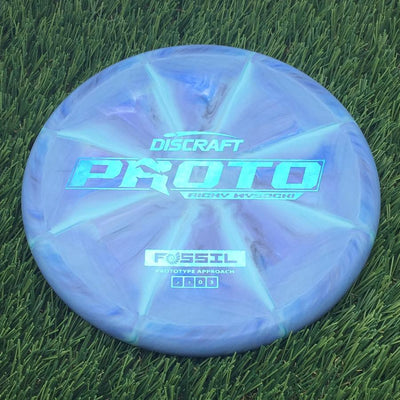 Discraft Crazy Tough CT Swirl Fossil with Proto Ricky Wysocki - Prototype Approach Stamp- 175.55 Blue