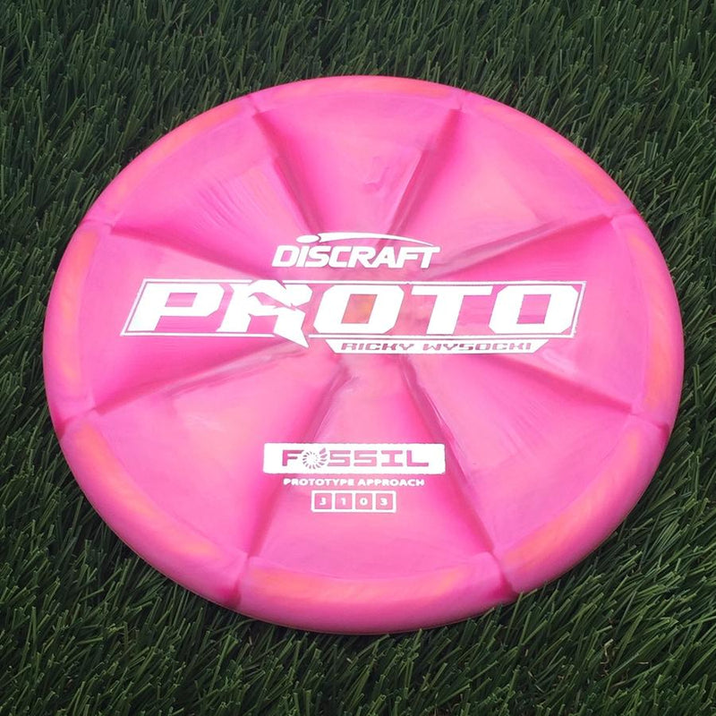 Discraft Crazy Tough CT Swirl Fossil with Proto Ricky Wysocki - Prototype Approach Stamp- 173.58 Pink