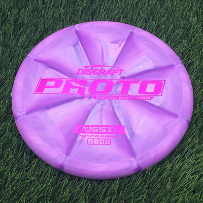 Discraft Crazy Tough CT Swirl Fossil with Proto Ricky Wysocki - Prototype Approach Stamp- 174.63 Purple