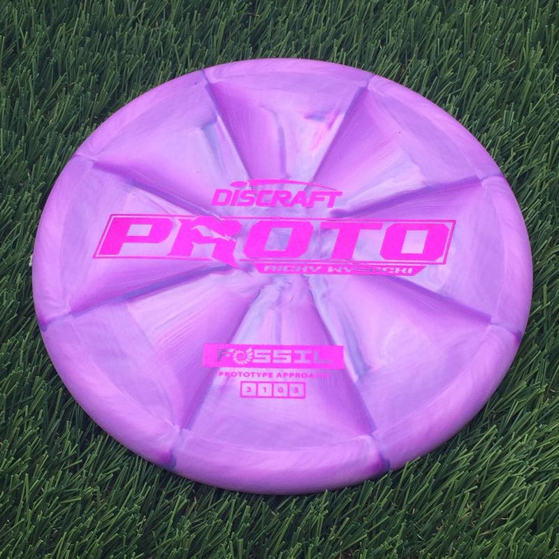 Discraft Crazy Tough CT Swirl Fossil with Proto Ricky Wysocki - Prototype Approach Stamp- 174.63 Purple