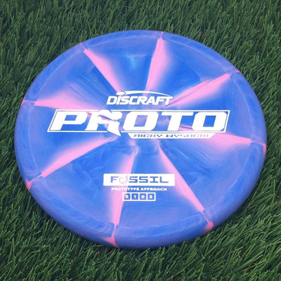 Discraft Crazy Tough CT Swirl Fossil with Proto Ricky Wysocki - Prototype Approach Stamp- 176.42 Blue