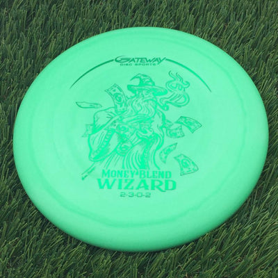 Gateway Money ($) Wizard with Pipe Smokin Making It Rain Stamp- 172.09 Green