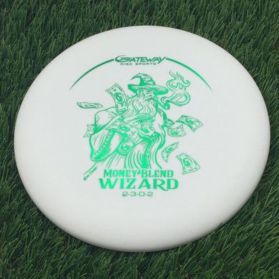 Gateway Money ($) Wizard with Pipe Smokin Making It Rain Stamp- 175.68 White
