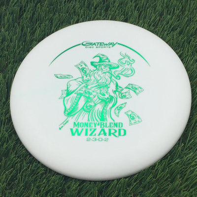 Gateway Money ($) Wizard with Pipe Smokin Making It Rain Stamp- 174.7 White