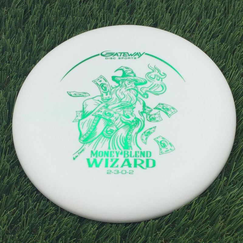Gateway Money ($) Wizard with Pipe Smokin Making It Rain Stamp- 174.7 White