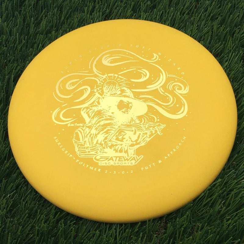 Gateway Suregrip Super Stupid Soft (SSS) Wizard with Spell Book Art by Michael Barnard Stamp- 166.54 Yellow