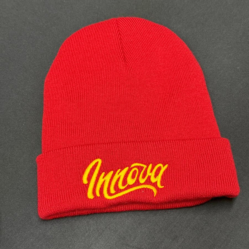 Innova Flow Cuff Beanie with Embroidered Logo | Warmth, comfort, and Flow style built for winter rounds.