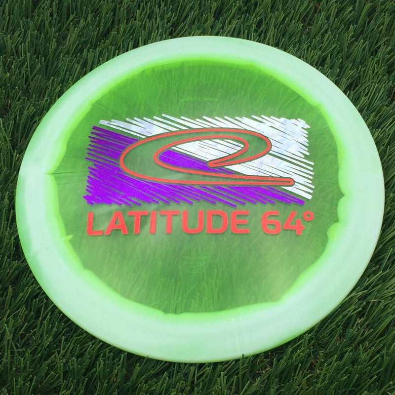 Latitude 64 Opto Ice Orbit Saint Pro with National Disc Golf Day 2024 - Large Latitude 64 Logo Stamp- 173 Green