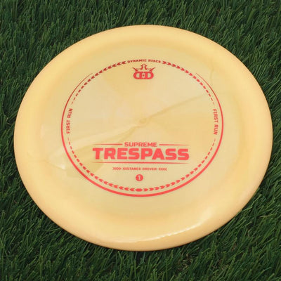 Dynamic Discs Supreme Trespass with First Run Stamp- 172 Orange