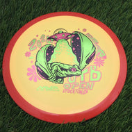 Axiom Fission Delirium with 2026 OTB Open Art by Green C Studio Stamp - 175.1g - Red Rim On Pastel Yellow - Red Rim On Pastel Yellow / 175.08g