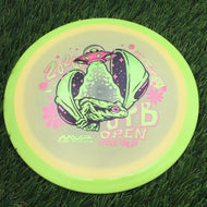 Axiom Fission Delirium with 2026 OTB Open Art by Green C Studio Stamp - 174.6g - Lime Green Rim On Pastel Yellow - Lime Green Rim On Pastel Yellow / 174.63g