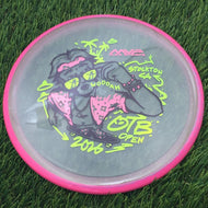 Axiom Soft Particle Proton Hex with 2026 OTB Open Art by Damian White Stamp - 174.4g - Pink Rim Clear - Pink Rim Clear / 174.36g
