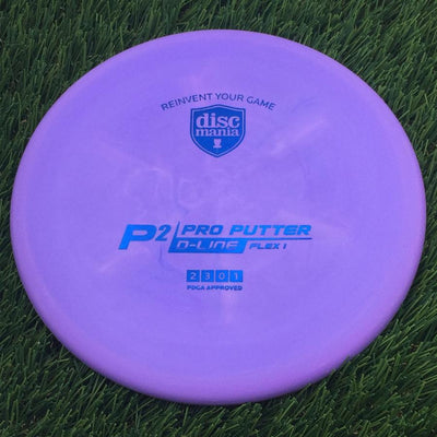 Discmania Italian D-Line Flex 1 P2 with Stock Top with Sky God Mini Bottom Stamp- 176 Purple