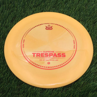 Dynamic Discs Supreme Trespass with First Run Stamp- 171 Orange