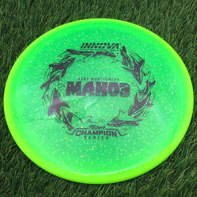 Innova Metalflake Halo Champion Mako3 with Kona Montgomery Team Champion Tour Series 2026 Stamp- 181.35 Yellow