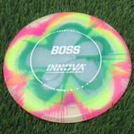 Innova Champion I-Dye Boss with Circle Stock Stamp - 175.4g - Pink Yellow Green Flower Dyed - Pink Yellow Green Flower Dyed / 175.35g