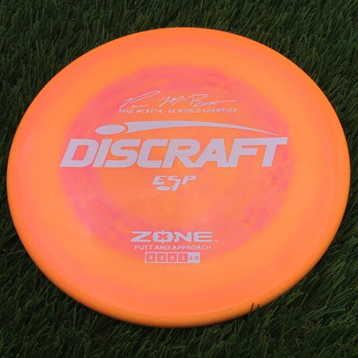 Discraft ESP Zone with Paul McBeth - 6X World Champion - Signature - Reticle Stamp- 176.74 Orange