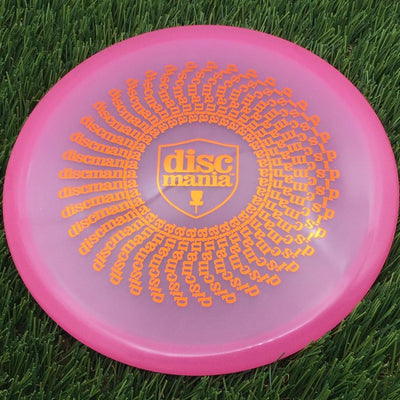Discmania C-Line Color Glow MD1 Reinvented with Discmania Shield and Spiral Phenakistoscope Stamp- 177 Pink