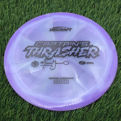 Discraft Elite Z Swirl Captain's Thrasher with Missy Gannon 2026 Stamp- 175.96 Purple