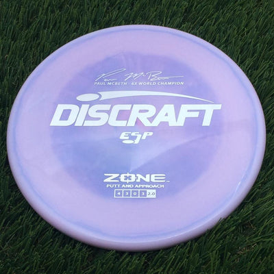 Discraft ESP Zone with Paul McBeth - 6X World Champion - Signature - Reticle Stamp- 170.08 Purple