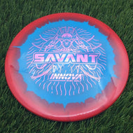 Innova Halo Star Savant with Burst Logo Stock Character Stamp - 176.3g - Red Rim Blue - Red Rim Blue / 176.25g