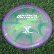 Innova Champion I-Dye TL with Burst Logo Stock Stamp - 175.2g - Yellow And Green Zigzags On Purple Circle Dyed - Yellow And Green Zigzags On Purple Circle Dyed / 175.21g