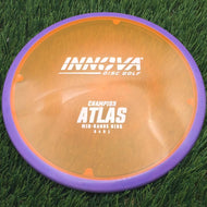 Innova Overmold Champion Atlas with Burst Logo Stock Stamp - 173.9g - Purple Rim On Orange - Purple Rim On Orange / 173.92g