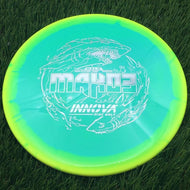 Innova Halo Star Mako3 with Burst Logo Stock Stamp - 177.0g - Highlighter Yellow Rim On Light Teal Green - Highlighter Yellow Rim On Light Teal Green / 176.96g