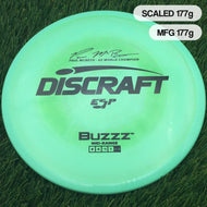 Discraft ESP Buzzz with Paul McBeth - 6x World Champion Signature Stamp - 177.0g - Solid  Light Green - Solid  Light Green / 177g